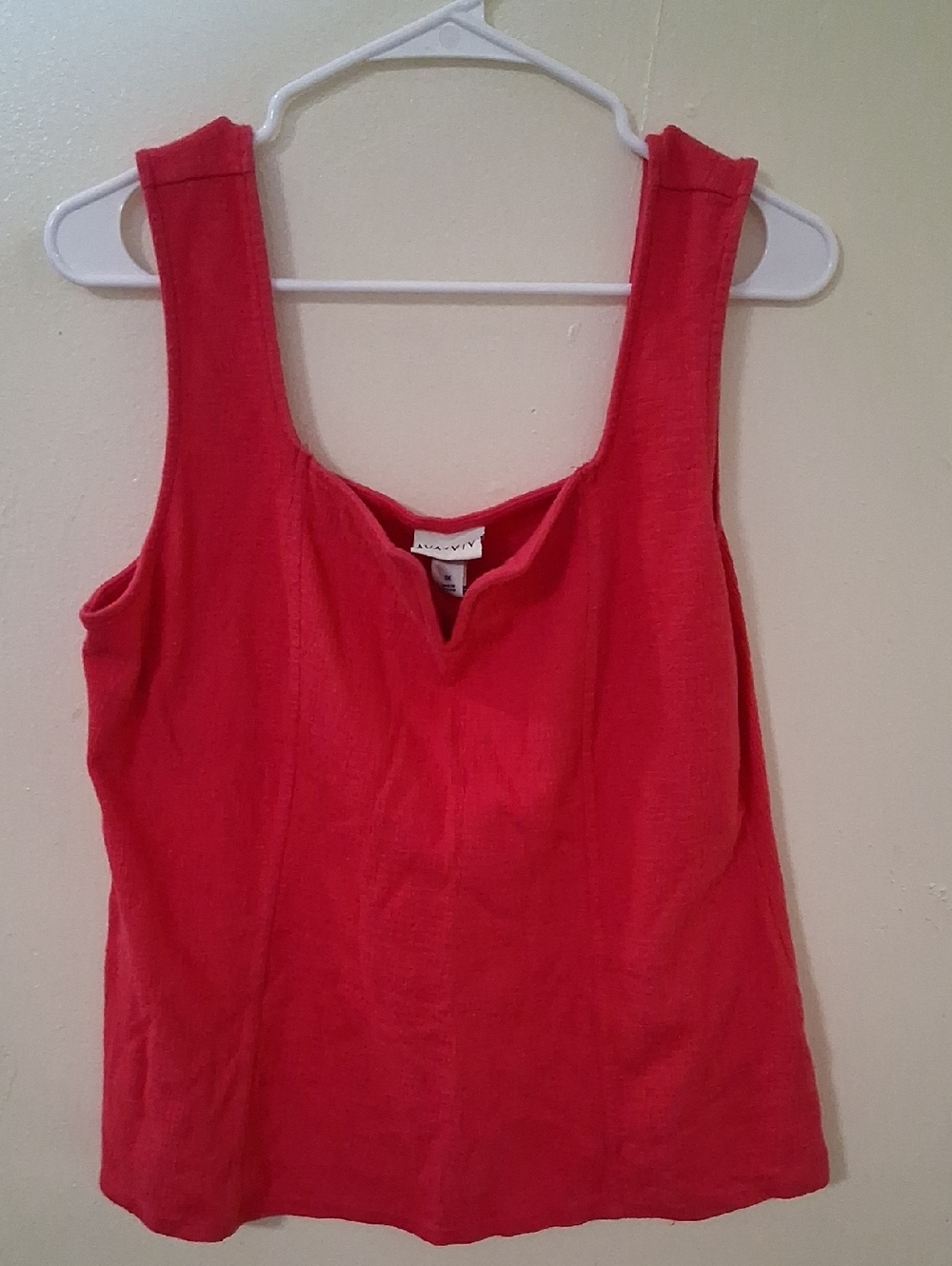Ava & Viv Hot PINK Notch-Neck Tank